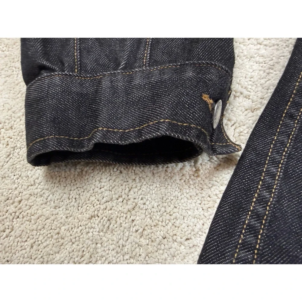 NWOT BANANA REPUBLIC Men's Size XL Black Wash Jean Trucker Jacket #1477